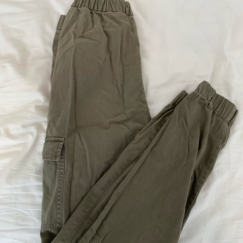 Khaki Green Cargo Pants